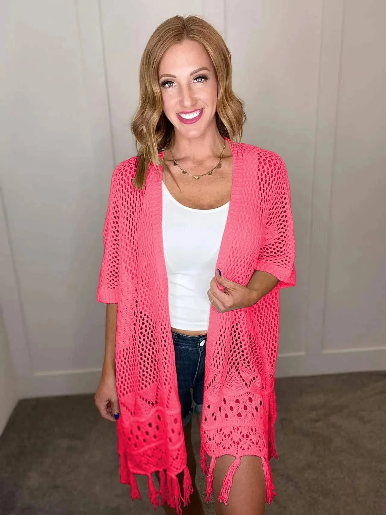 Amanda Crochet Cardigan in Six Colors - RTS