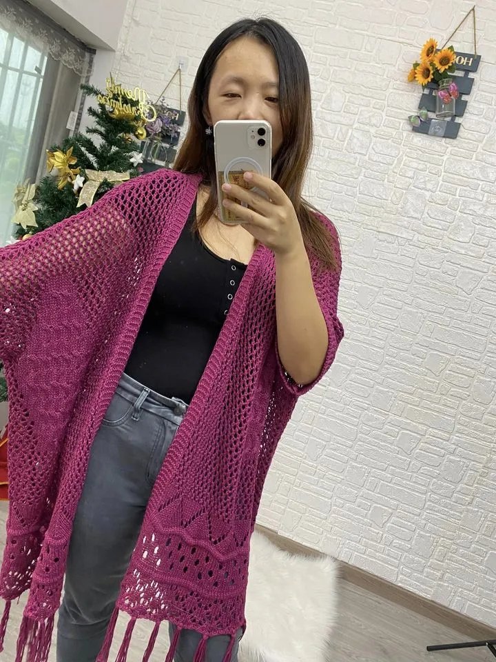 Amanda Crochet Cardigan in Six Colors - RTS