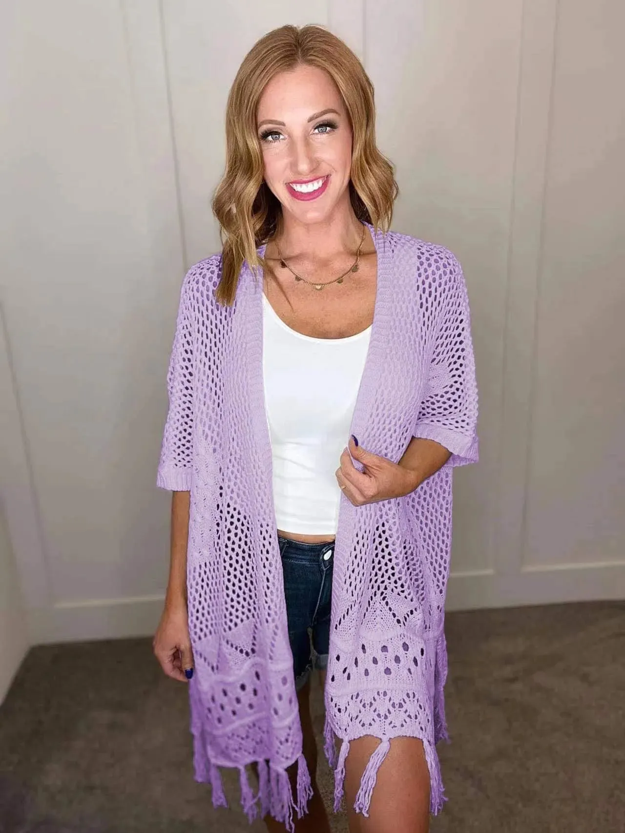 Amanda Crochet Cardigan in Six Colors - RTS