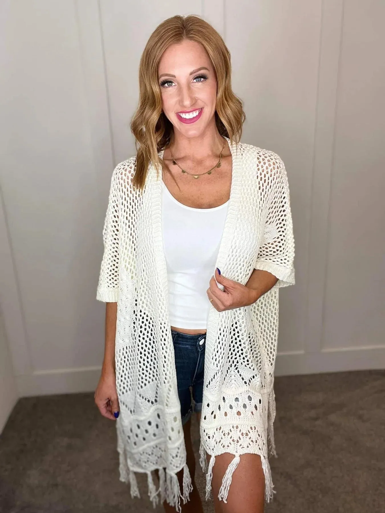 Amanda Crochet Cardigan in Six Colors - RTS