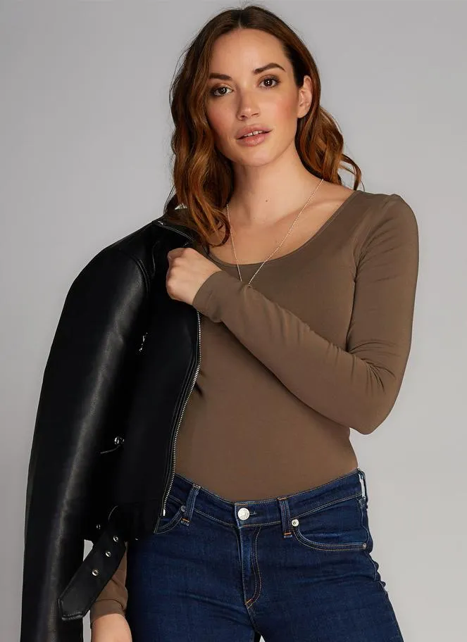 Bamboo Long Sleeve Scoop Neck Top