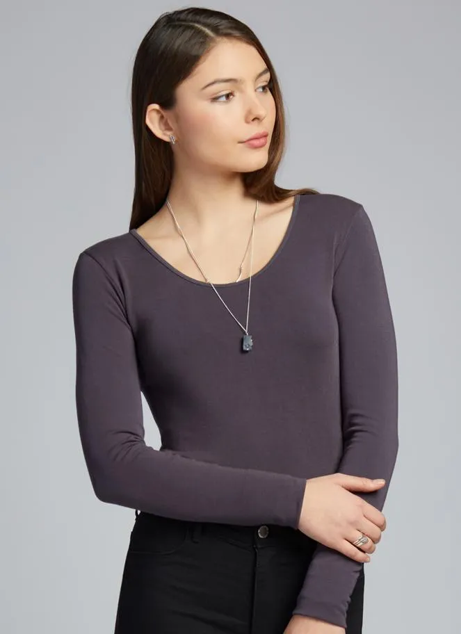 Bamboo Long Sleeve Scoop Neck Top