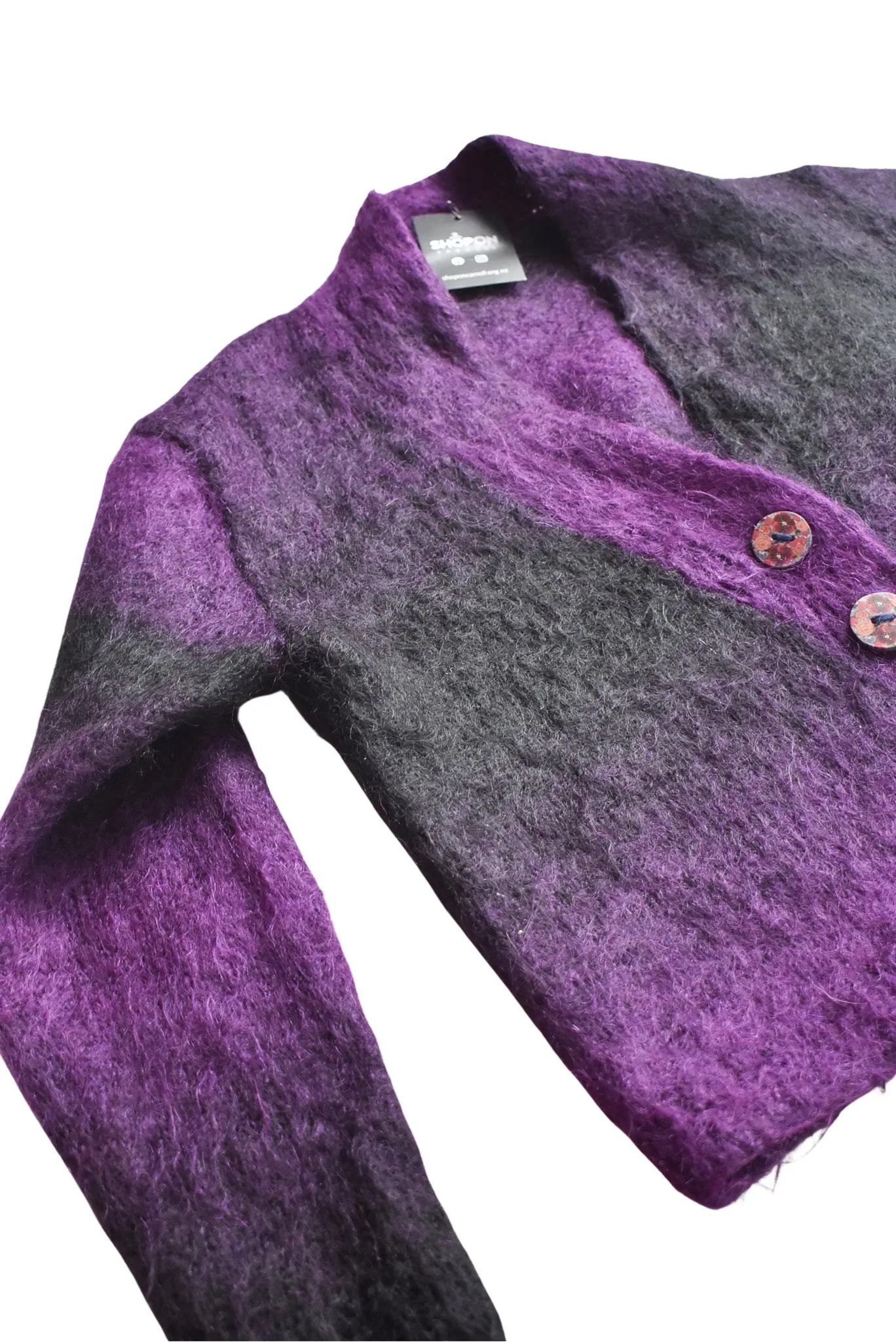 Beautiful handmade mohair knit cardigan