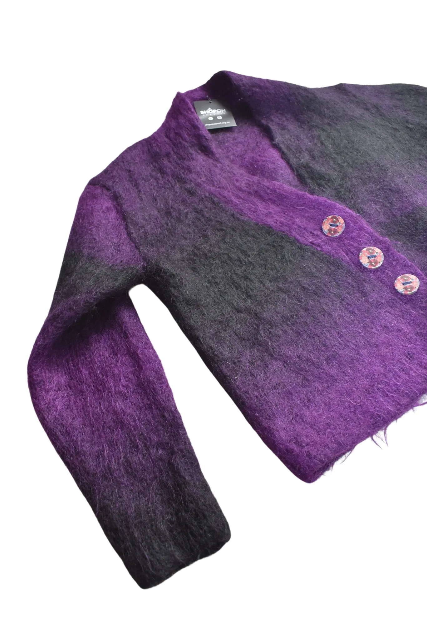 Beautiful handmade mohair knit cardigan