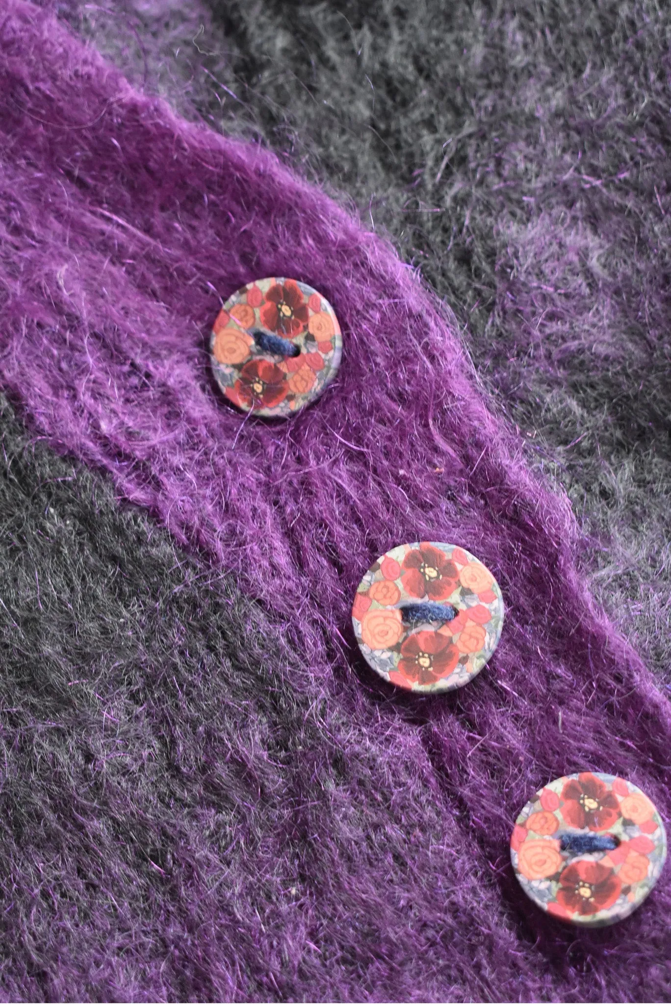 Beautiful handmade mohair knit cardigan