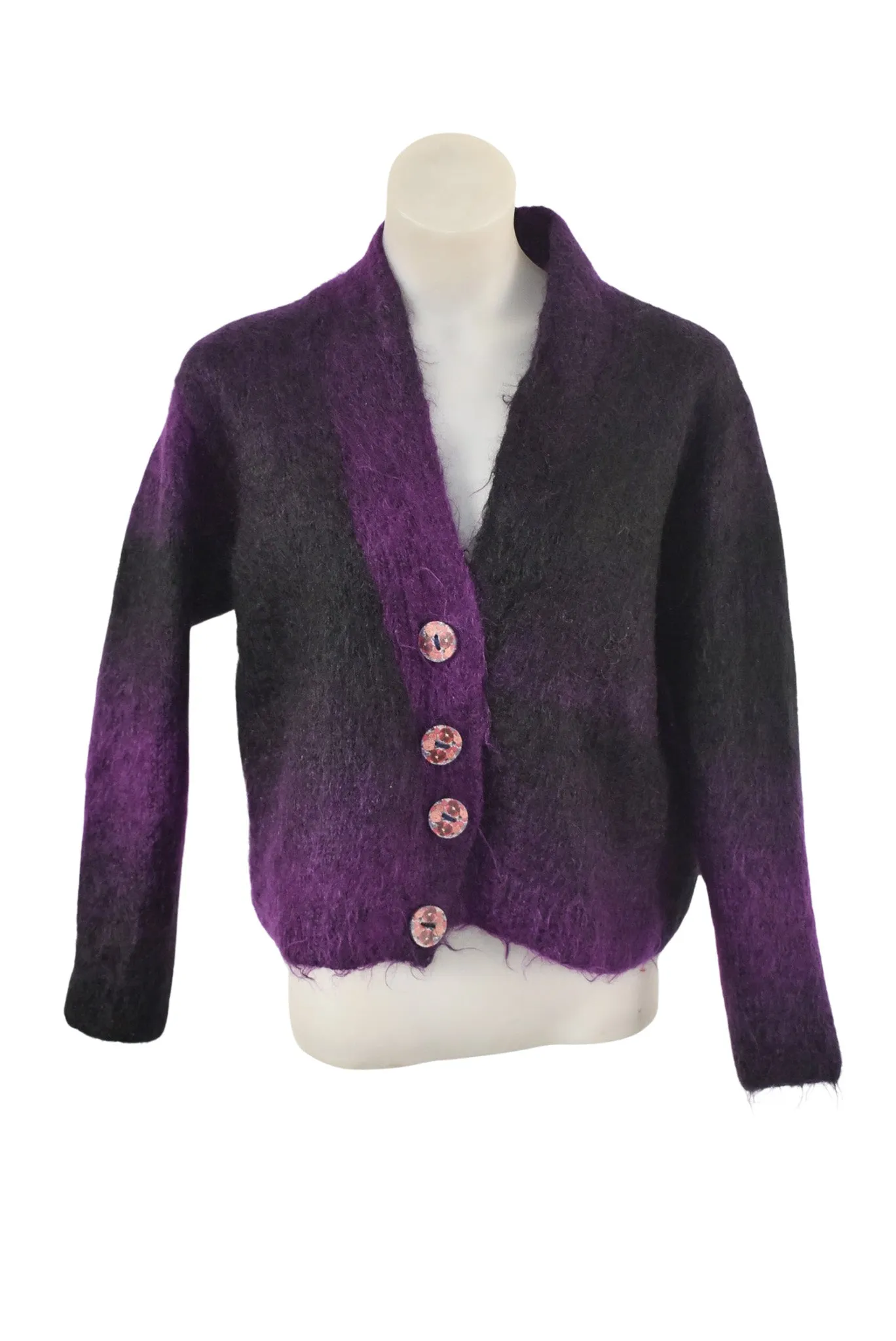 Beautiful handmade mohair knit cardigan