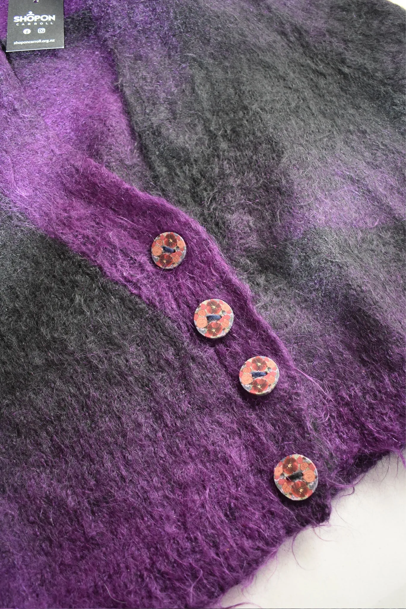 Beautiful handmade mohair knit cardigan