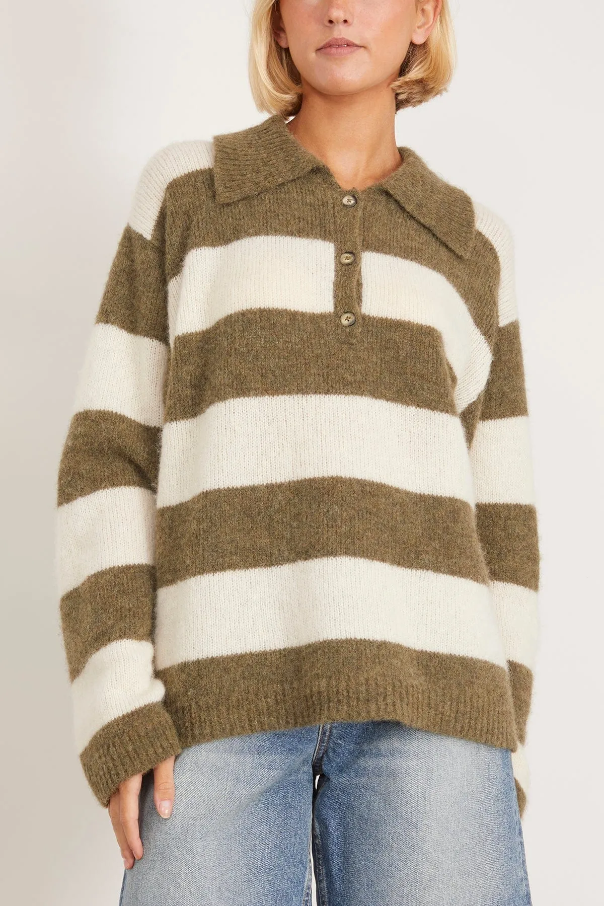 Benton Sweater in Cream Loden