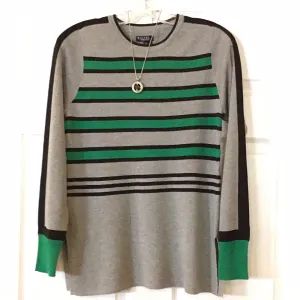Bylyse Stripped Sweater Celtic Green 100-254