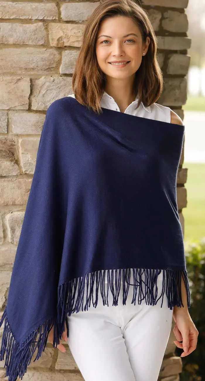 Caroline Grace Trade Wind Fringe Poncho Dress Topper