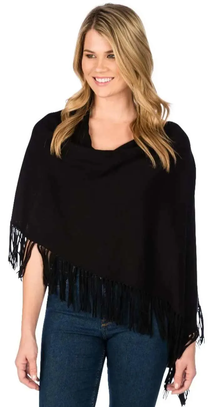 Caroline Grace Trade Wind Fringe Poncho Dress Topper