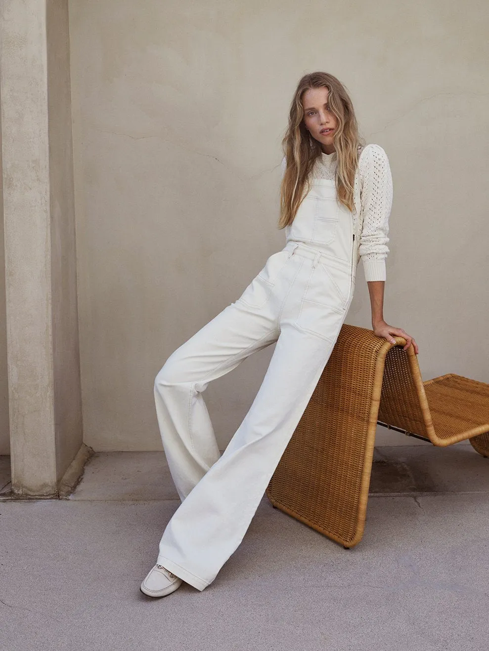 Carpenter Color Jumpsuit -- Off White
