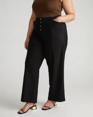 Coastal Linen Pants - Black