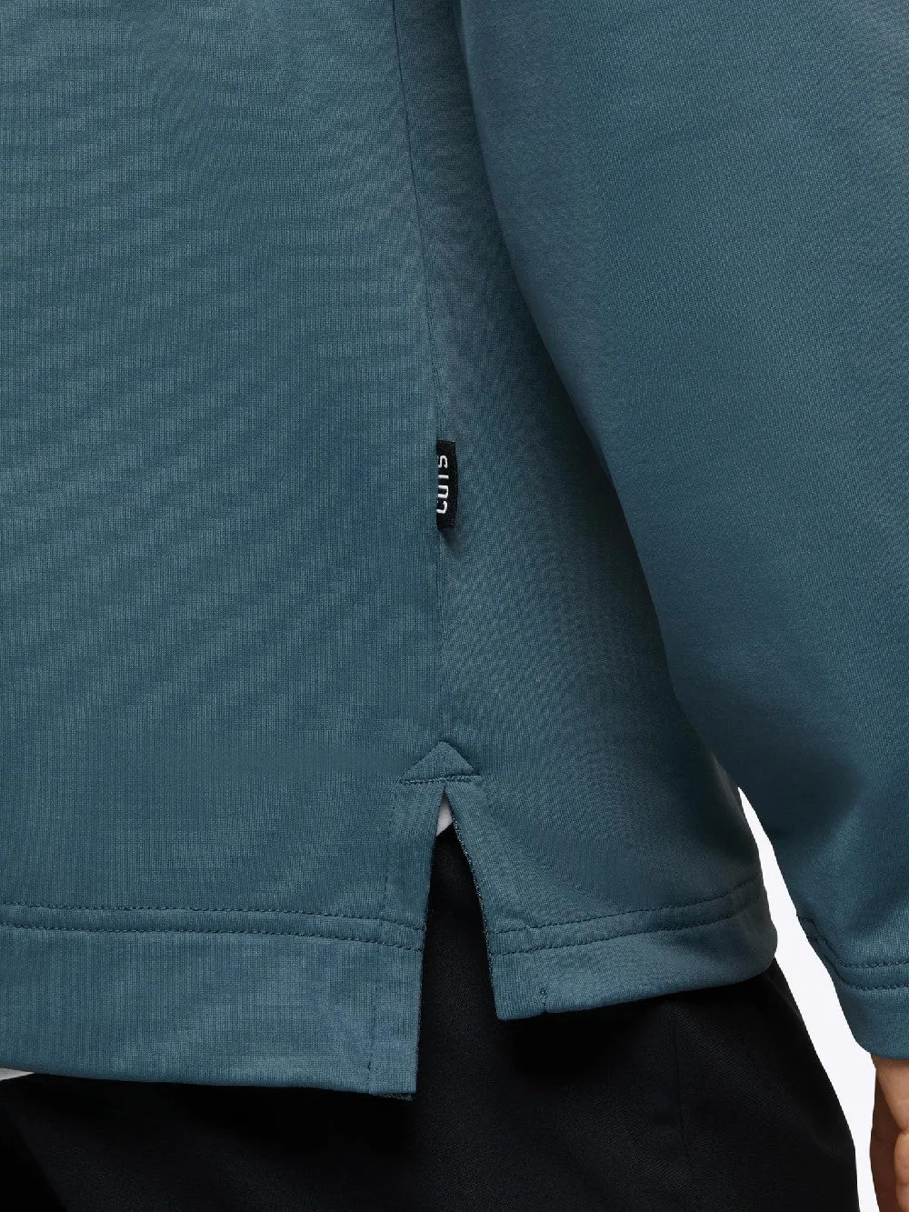 Cuts Clothing COZ Fleece Quarter Zip Sweater in Petrol