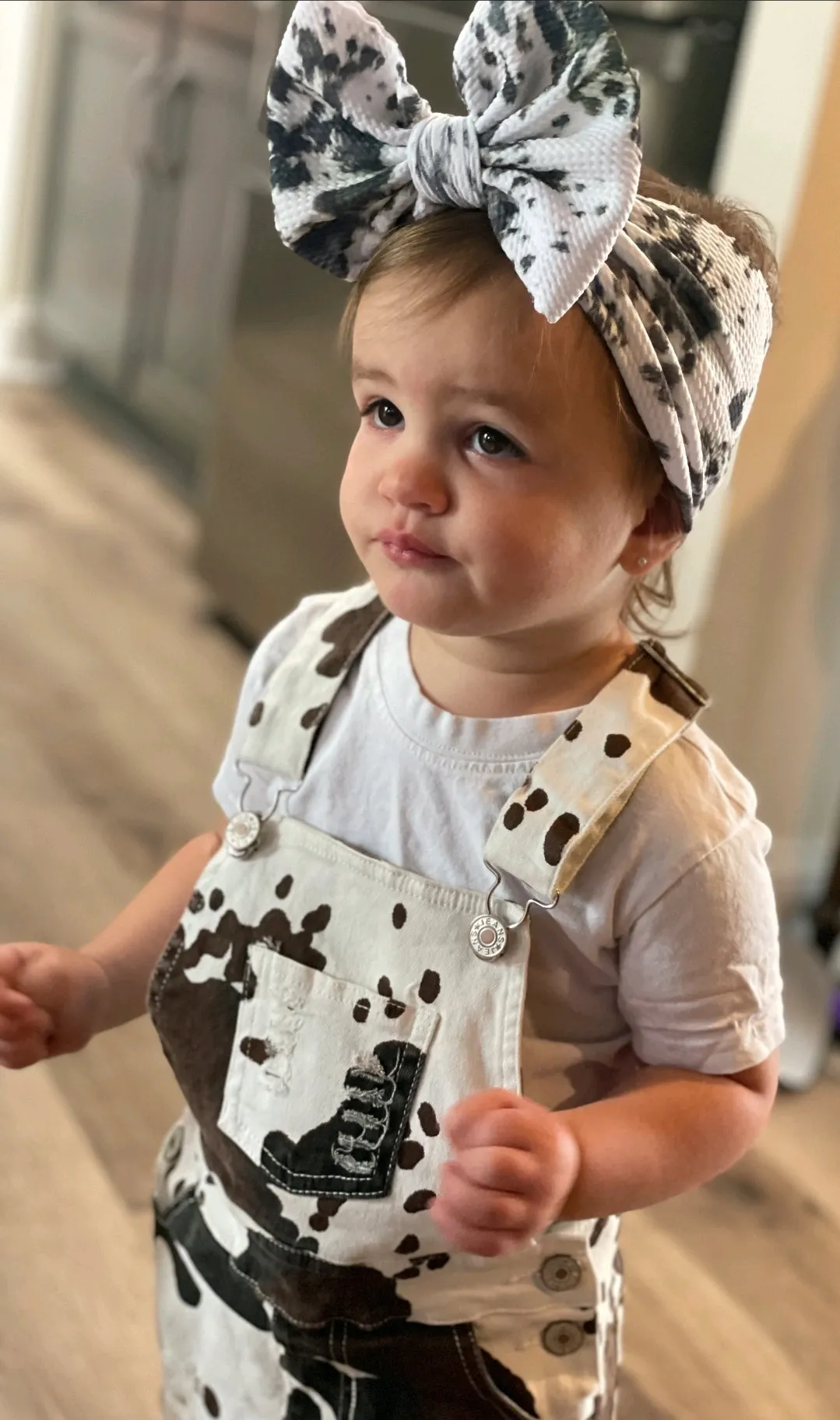 Denim cow overalls