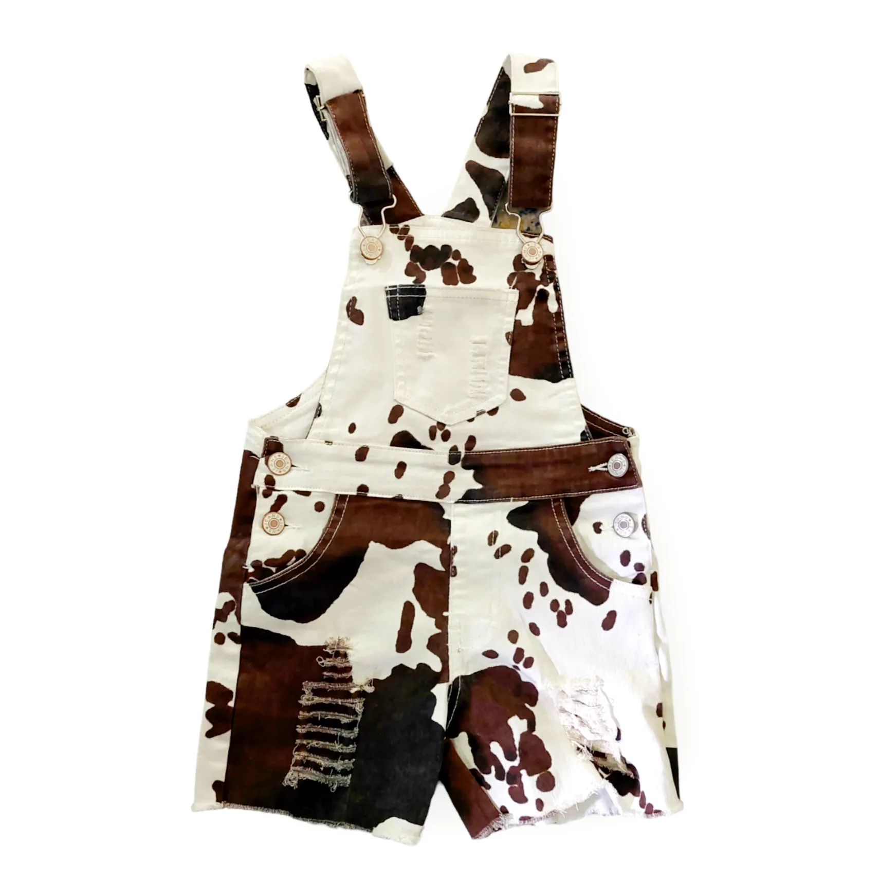 Denim cow overalls