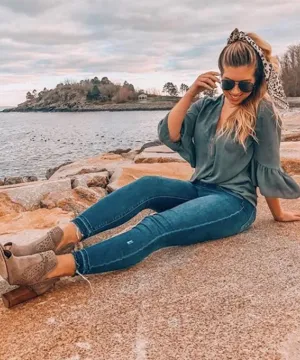 Distressed Skinny Jeans Blue