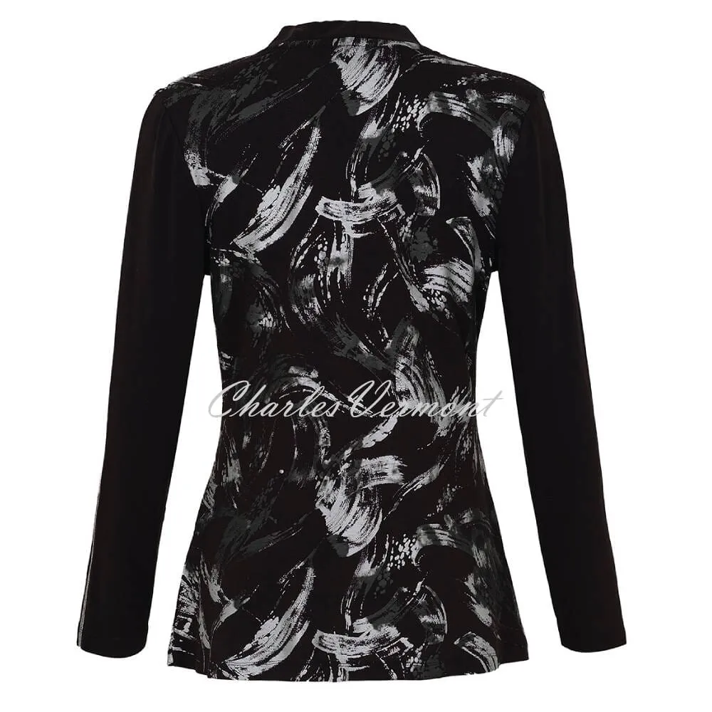 Dolcezza Brush Stroke Print Cardigan - Style 73143