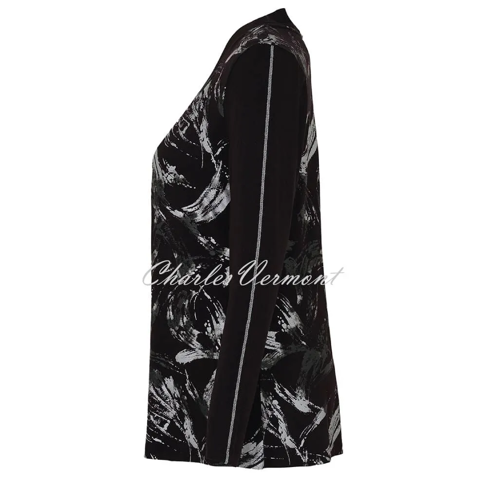 Dolcezza Brush Stroke Print Cardigan - Style 73143