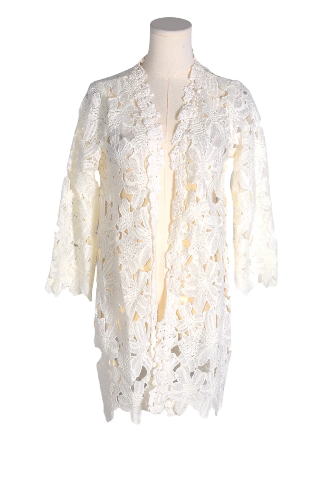 DOUBLE ZERO Women Cardigans Regular fit in White - M