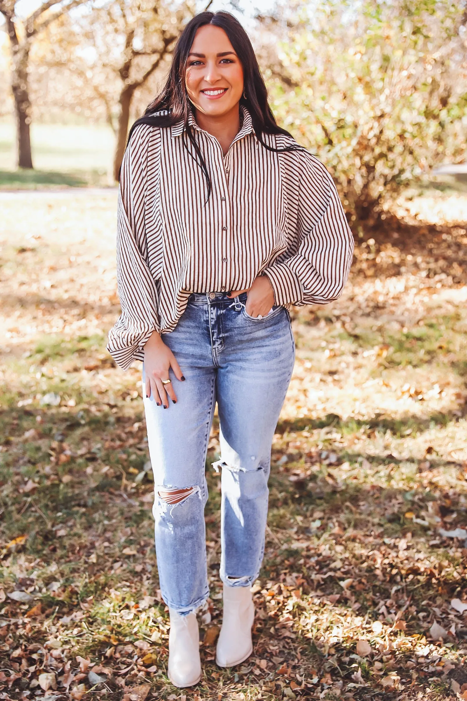 Drew Striped Button Down