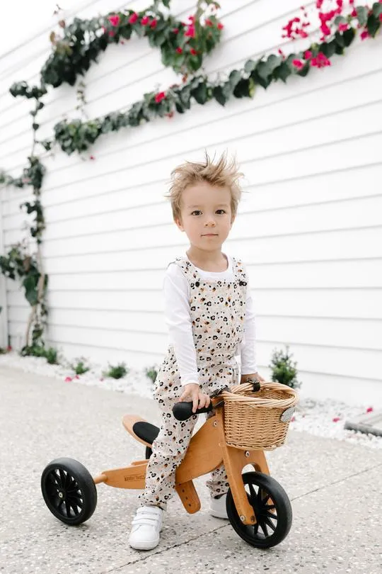Dukes & Duchesses Billie Long Overalls - Leopard Print