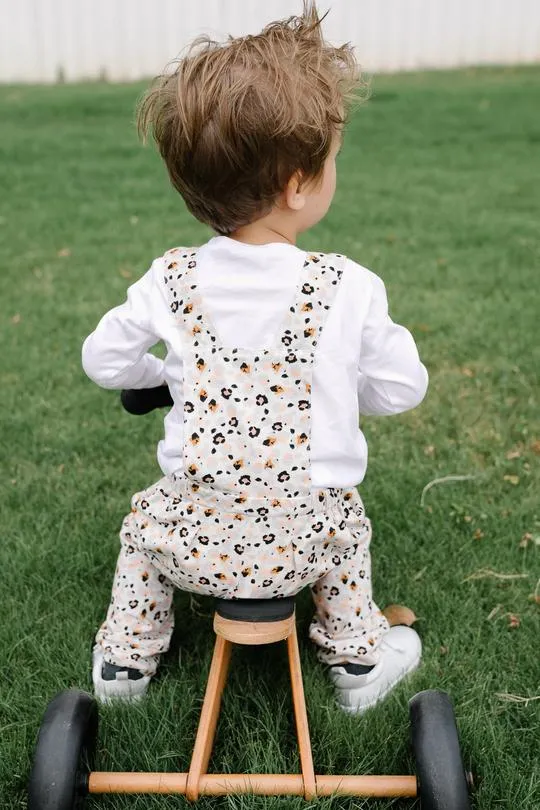 Dukes & Duchesses Billie Long Overalls - Leopard Print
