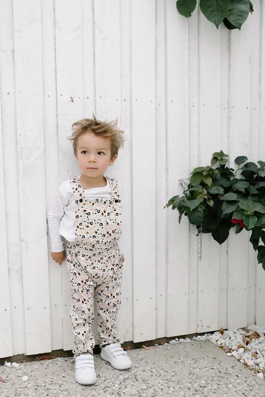 Dukes & Duchesses Billie Long Overalls - Leopard Print