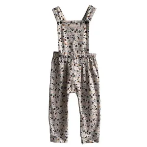 Dukes & Duchesses Billie Long Overalls - Leopard Print