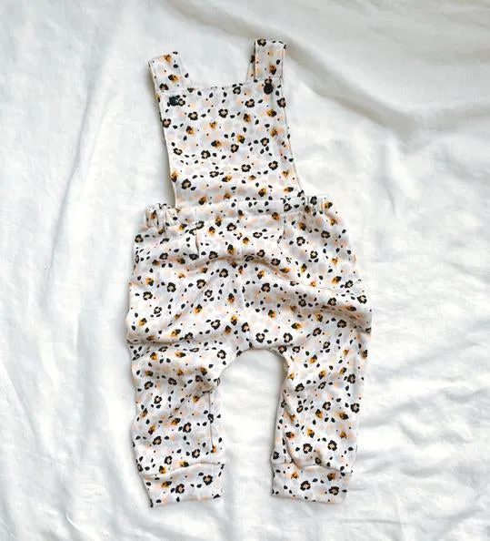 Dukes & Duchesses Billie Long Overalls - Leopard Print