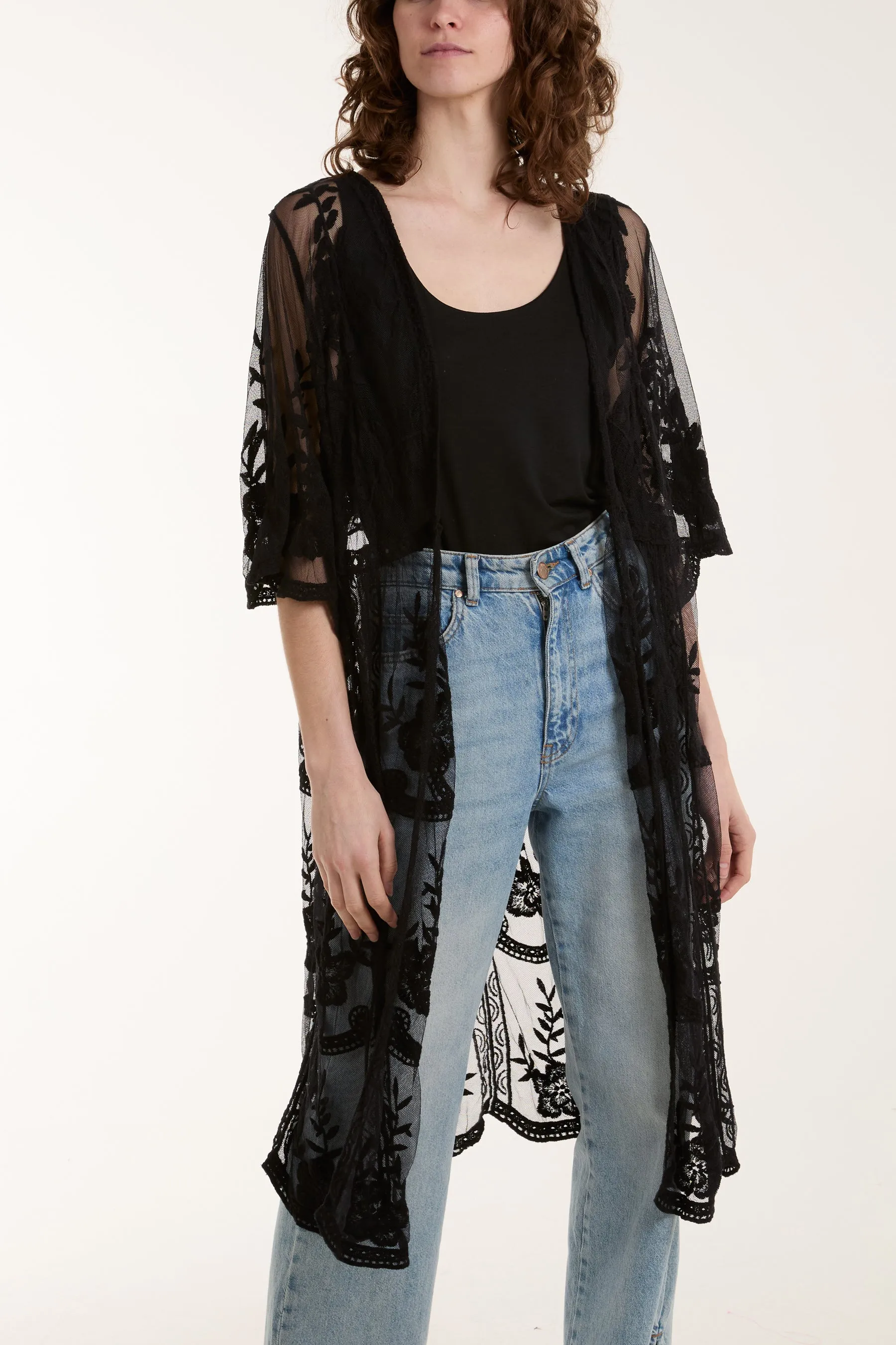 Floral & Paisley Lace Kimono