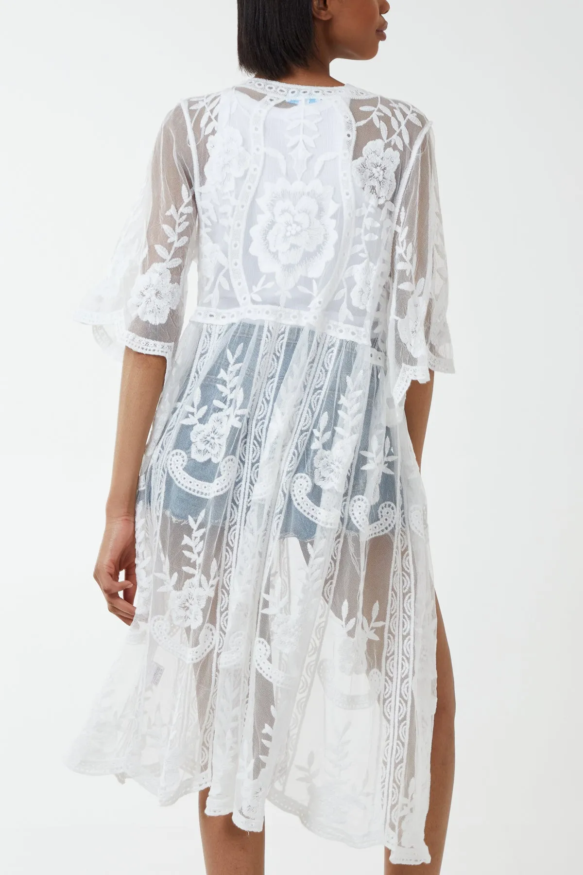 Floral & Paisley Lace Kimono