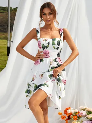 Floral Sleeveless Layered Dress