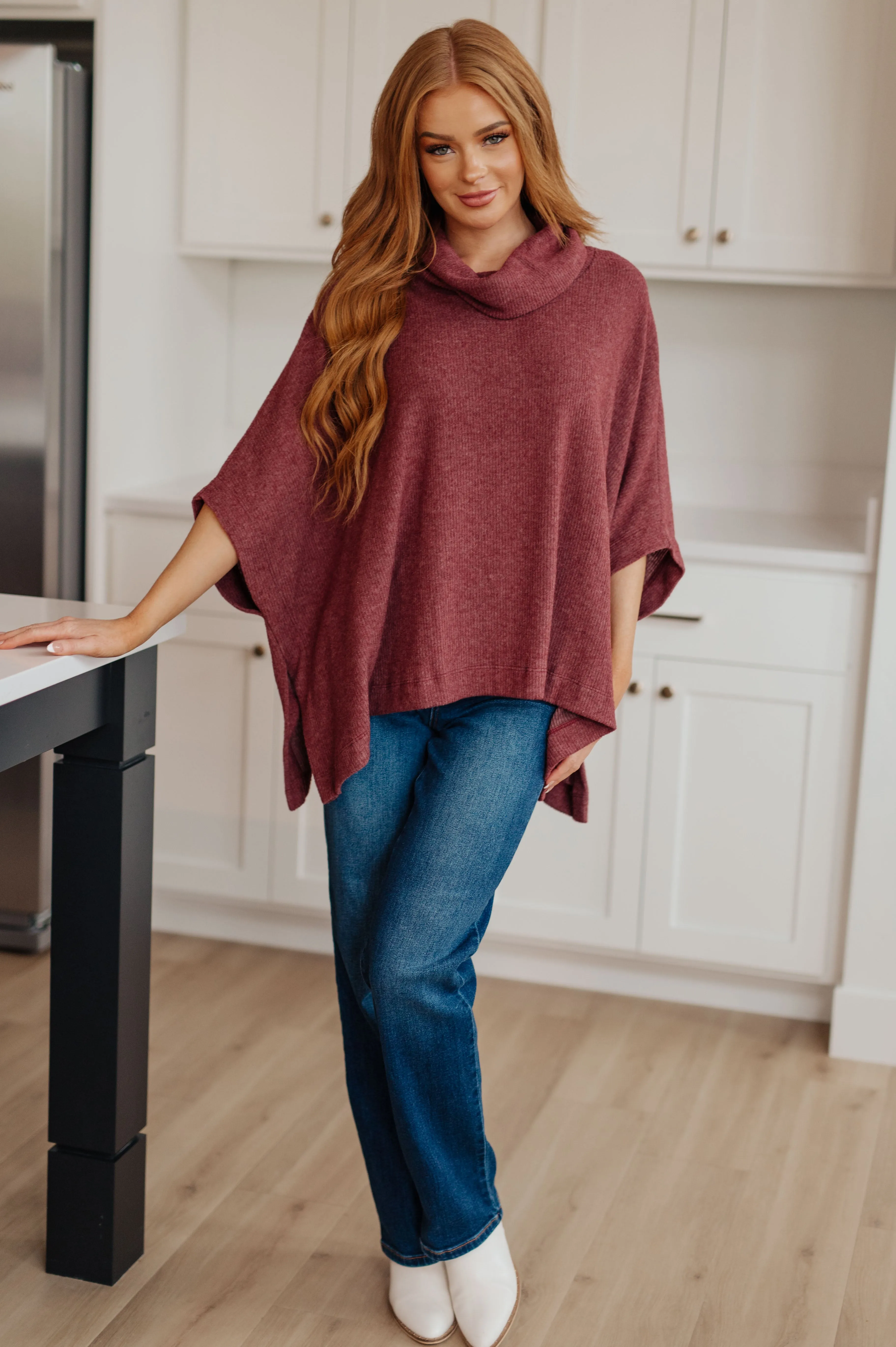 Forgive Me Cowl Neck Poncho