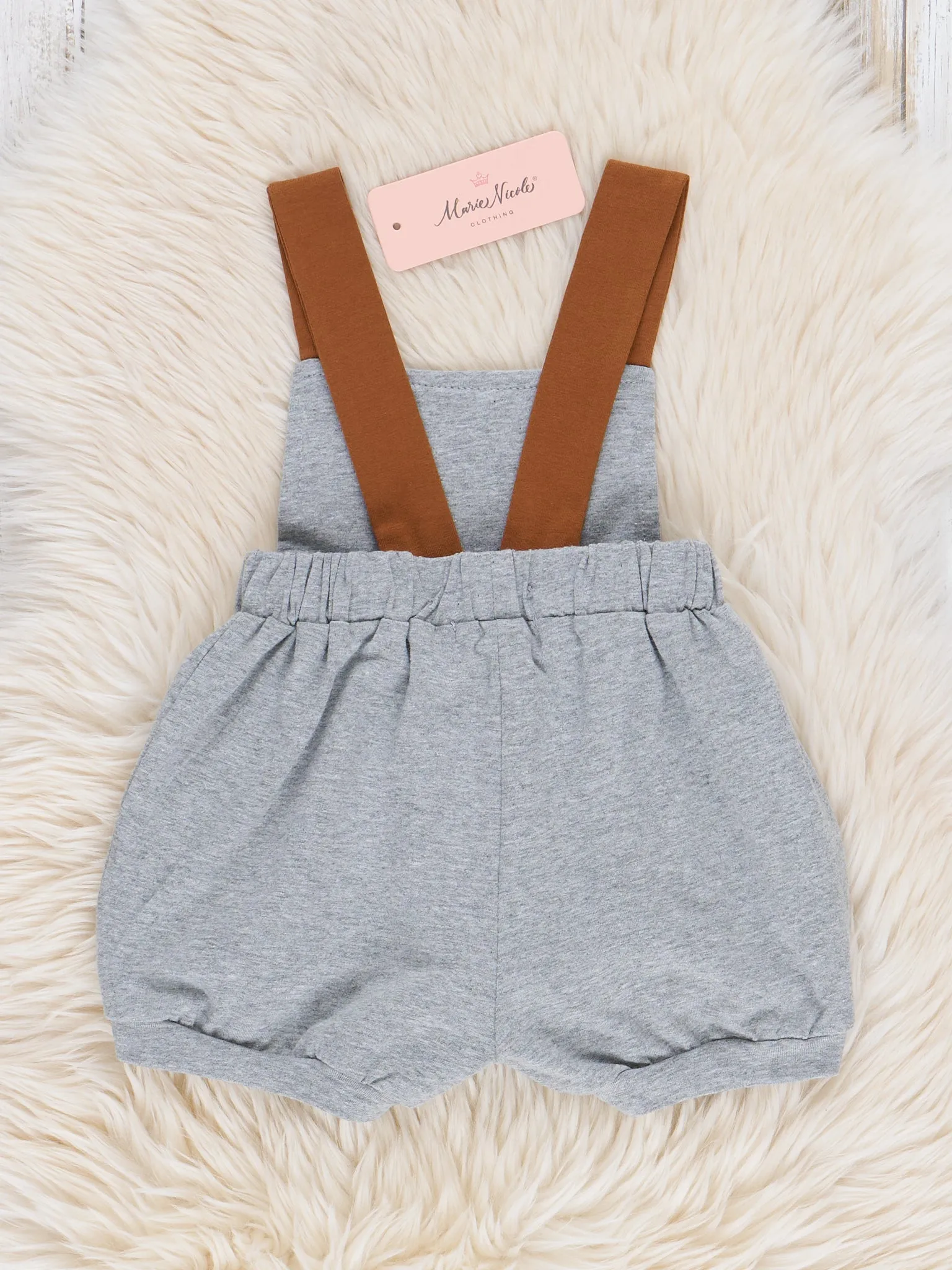 Grey Pleated Overalls