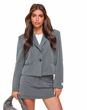 Grijze F/W Edit Cropped - Blazer