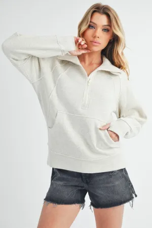 Half Zip Crewneck