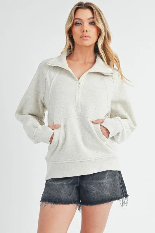 Half Zip Crewneck