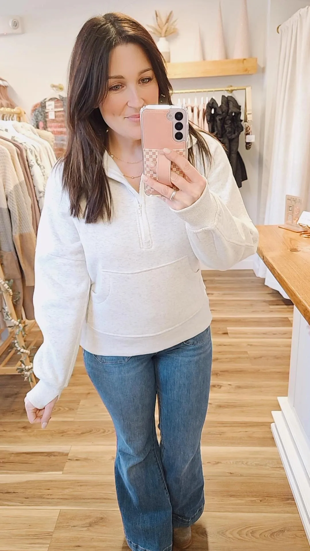 Half Zip Crewneck