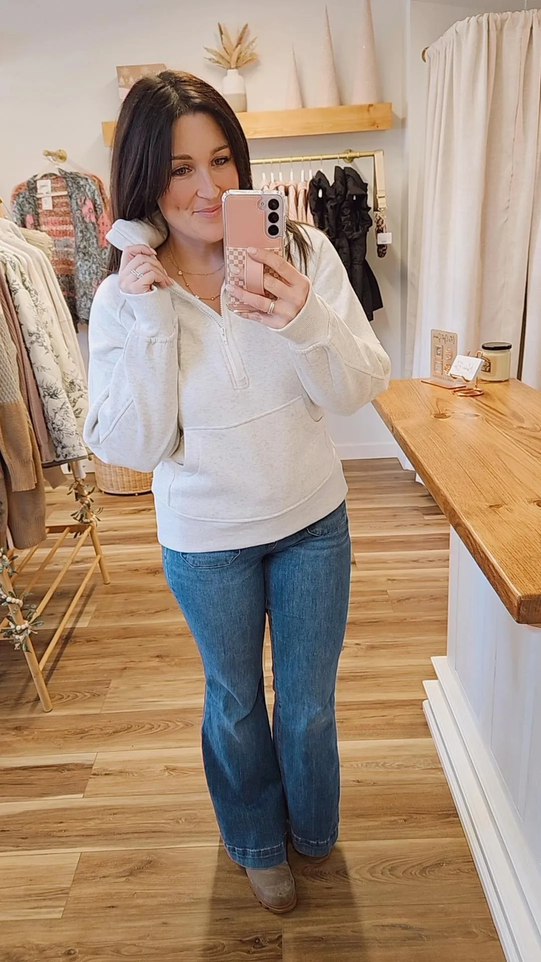Half Zip Crewneck