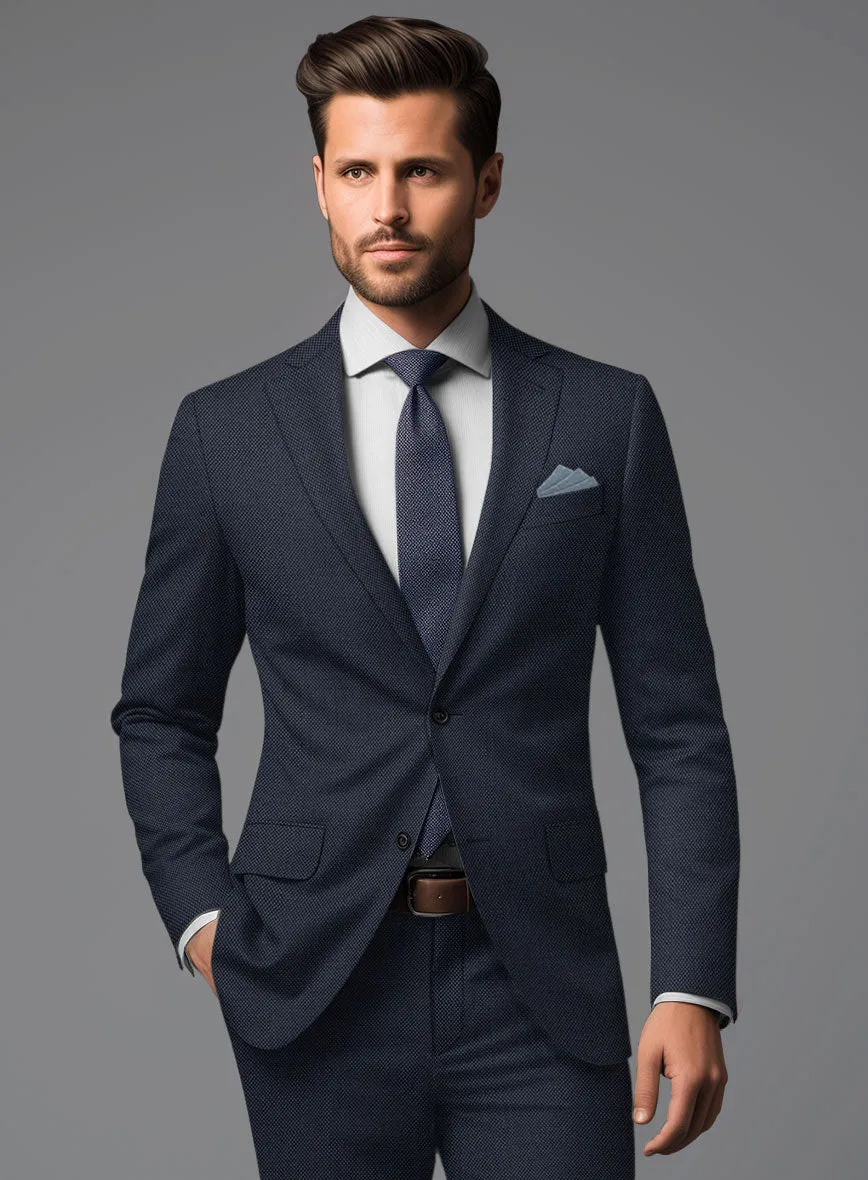 Hardy Minnis Blue Birdseye Wool Jacket