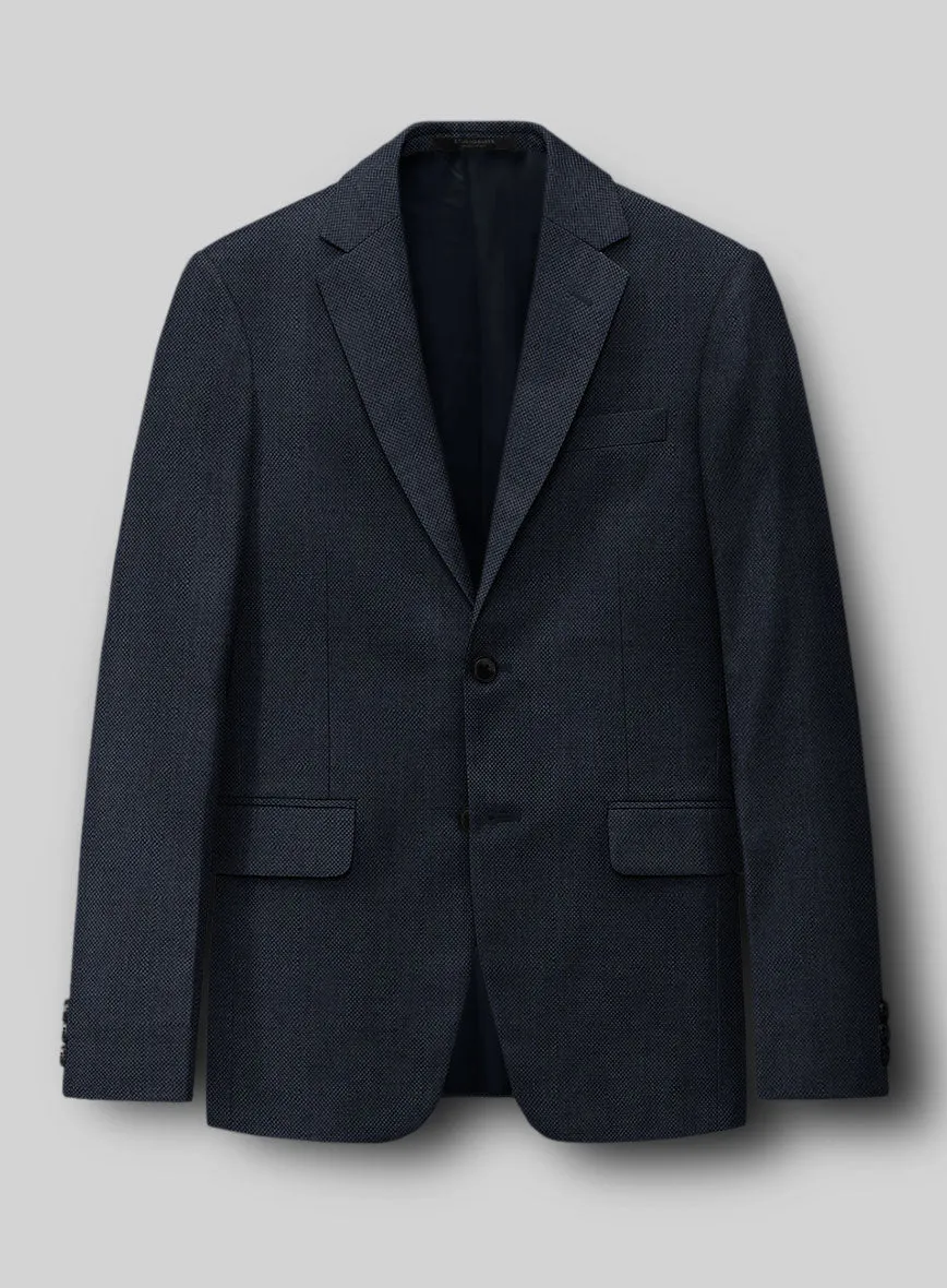 Hardy Minnis Blue Birdseye Wool Jacket