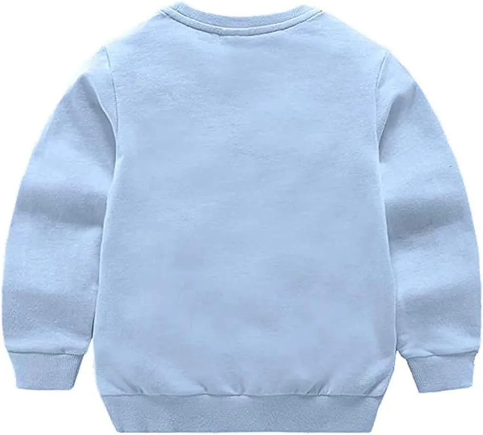 HAXICO Unisex Kids Solid Cotton Thin Pullover Sweatshirt T-Shirt Toddler Baby Crewneck Long Sleeve Tshirts Tops Blouse