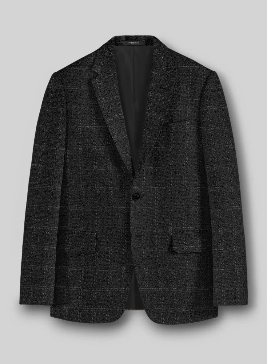 Highlander Charcoal Windowpane Tweed Jacket