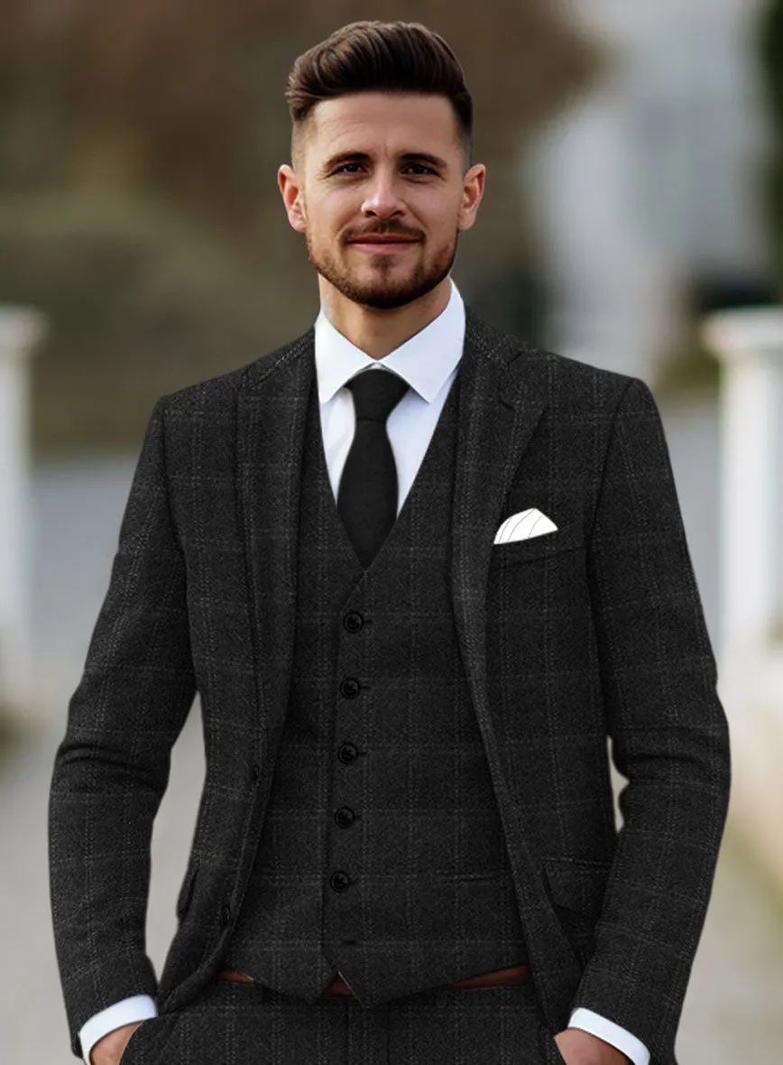 Highlander Charcoal Windowpane Tweed Jacket