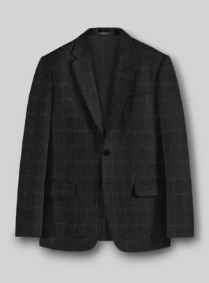 Highlander Charcoal Windowpane Tweed Jacket