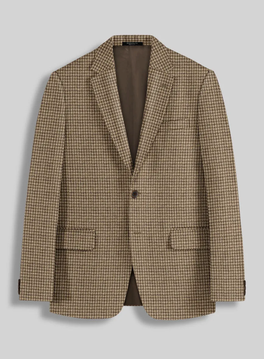 Highlander Heavy Dark Brown Houndstooth Tweed Jacket