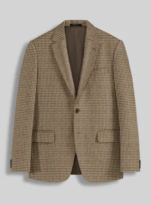 Highlander Heavy Dark Brown Houndstooth Tweed Jacket