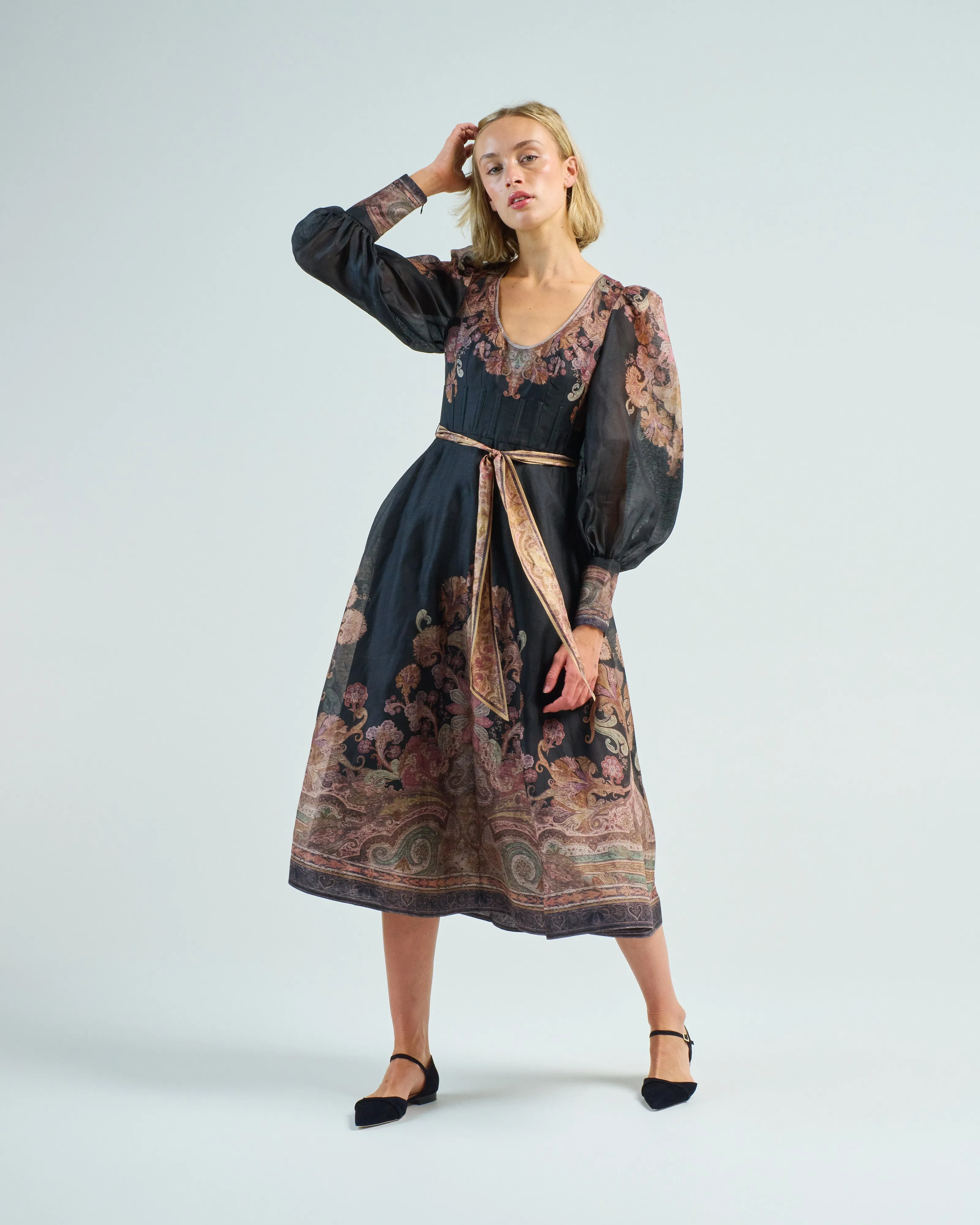 illustration structured dress