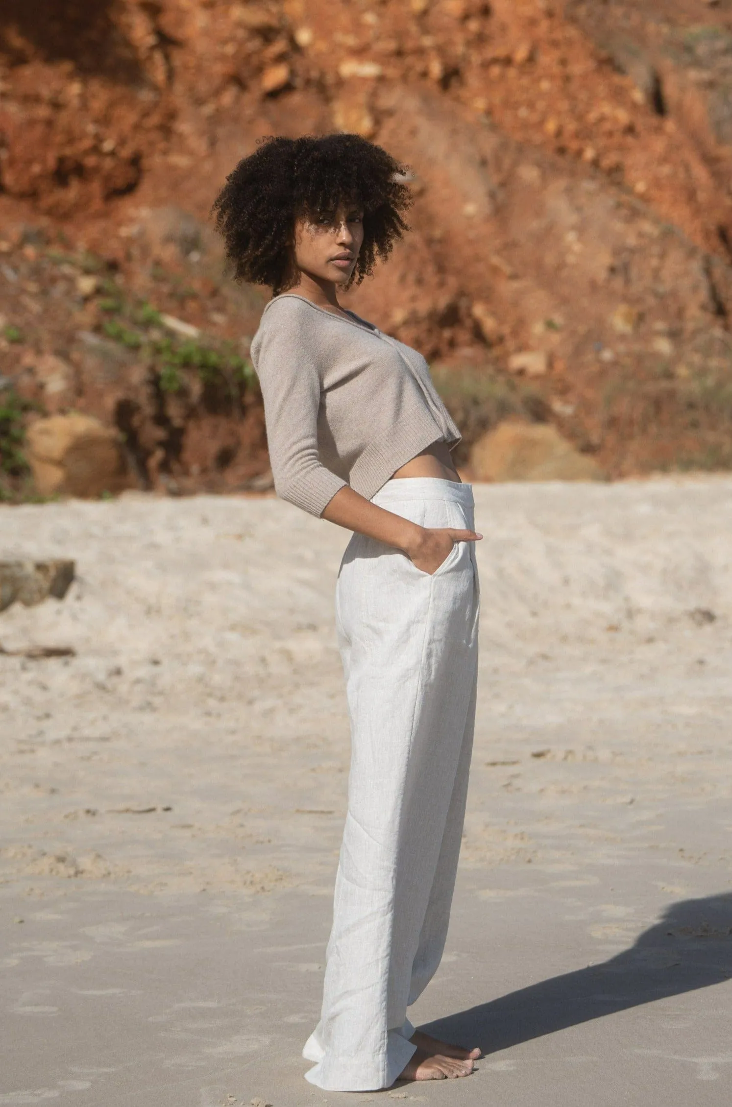 JADE OATMEAL CASHMERE CARDI